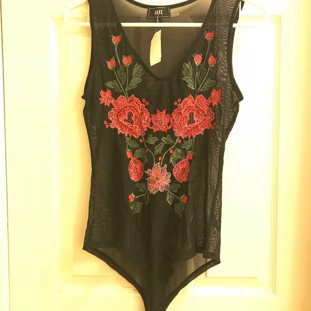 Floral Mesh Bodysuit